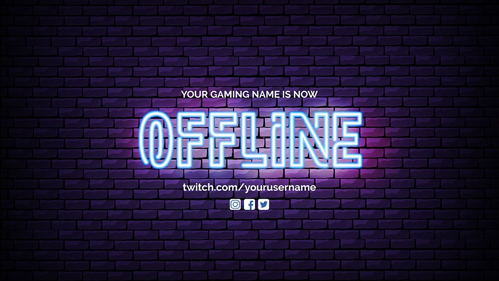 Offline Screen Gratuit Neon Brick Wall